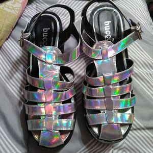 Holographic 90s shoes size 9